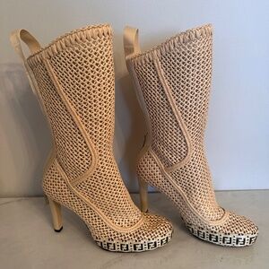 Fendi FF Woven Boots